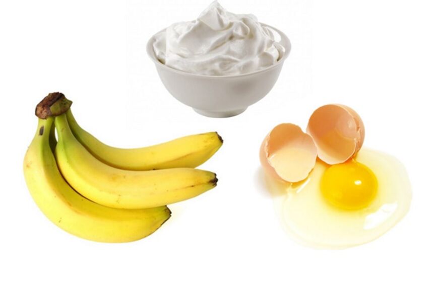 Ägg- och bananmask är lämplig för alla hudtyper